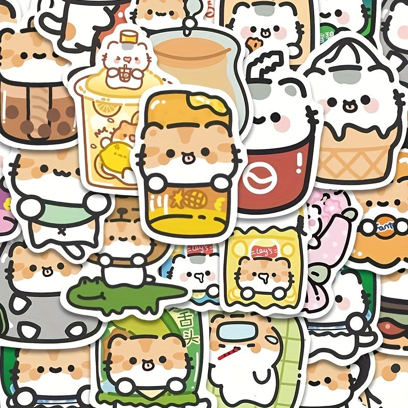 Cute Rice Bun Vinyl Stickers - Waterproof & Durable