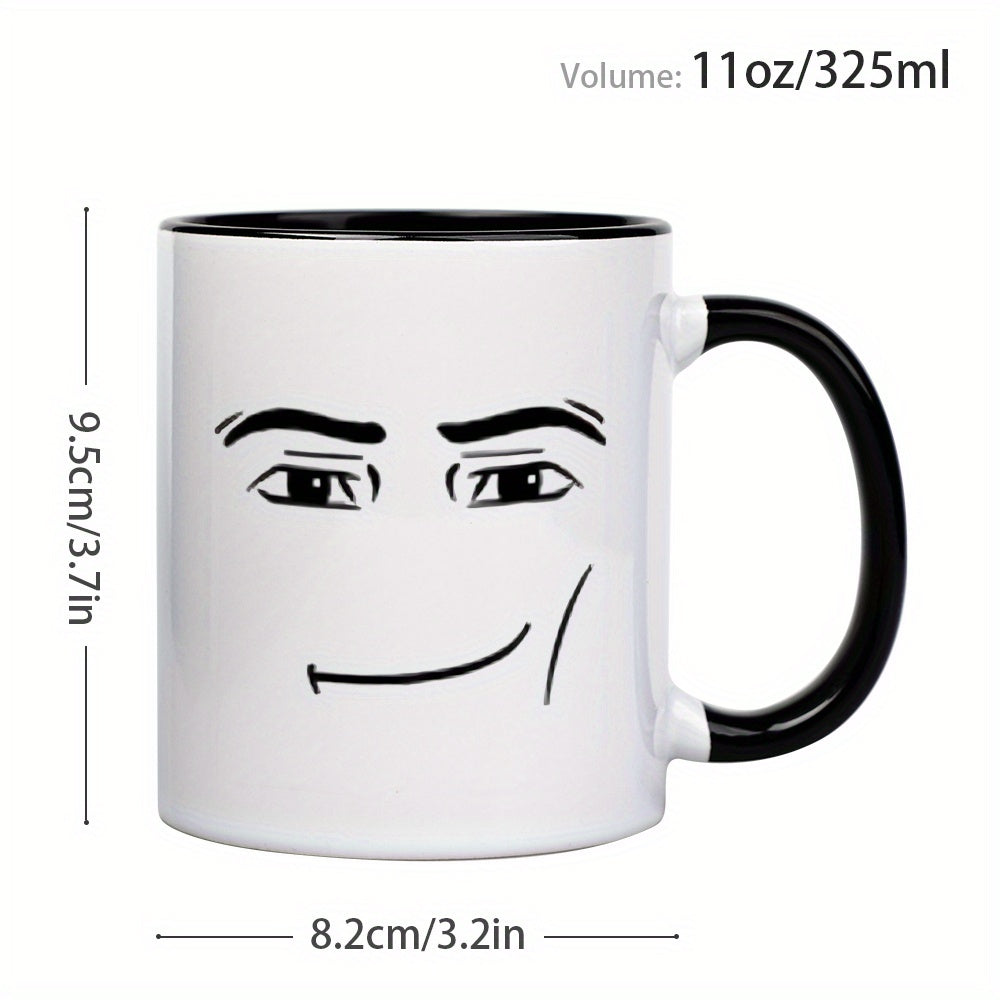 Funny Male Expression Ceramic Mug – Perfect Gift for Dad, Son, or Him