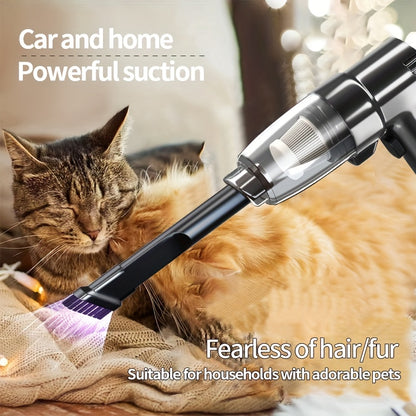 Mini Portable Car Vacuum - High Power, Wet & Dry Use