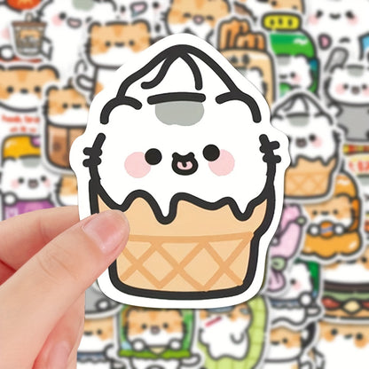 Cute Rice Bun Vinyl Stickers - Waterproof & Durable