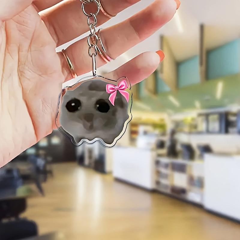 Charming Hamster Acrylic Keychain - Cute Bag Charm, Perfect Gift for Women & Girls