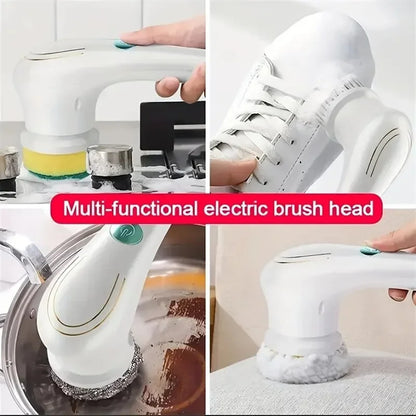 5-in-1 Electric Cleaning Brush for Bathroom & Kitchen