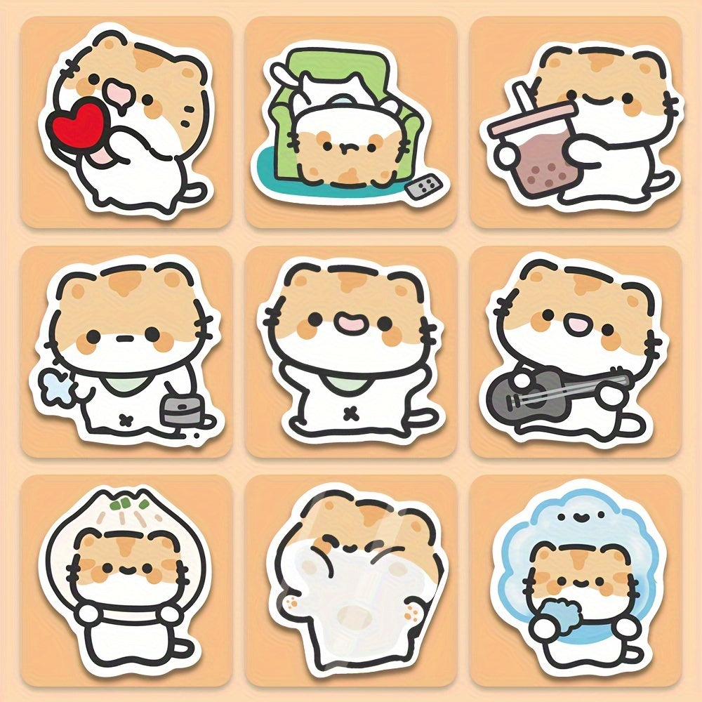 Cute Rice Bun Vinyl Stickers - Waterproof & Durable