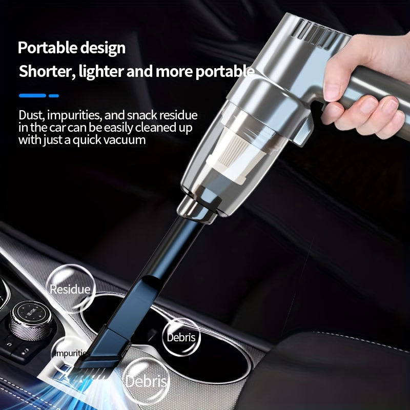 Mini Portable Car Vacuum - High Power, Wet & Dry Use