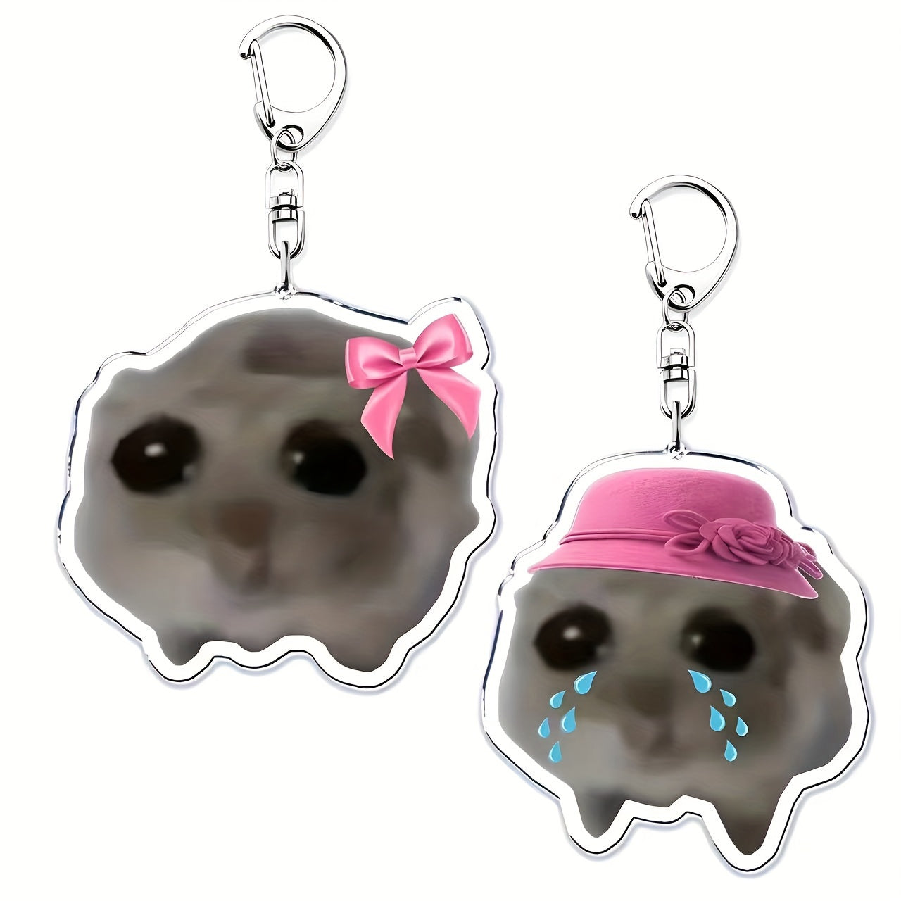 Charming Hamster Acrylic Keychain - Cute Bag Charm, Perfect Gift for Women & Girls